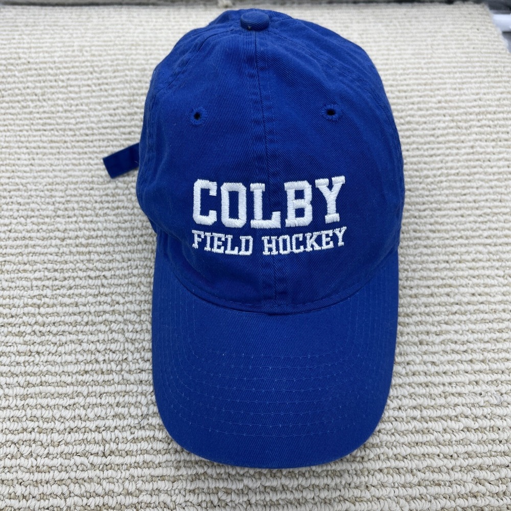 Colby Field Hockey Blue Cotton Strapback Baseball Hat Cap Adjustable